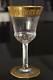 St SAINT LOUIS CRYSTAL Gold THISTLE Burgundy Wine Glass 16.25 cm (1 of 12)