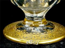 St Saint Louis Crystal Gold Stella Wine Glass Decanter & Stopper