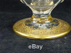 St Saint Louis Crystal Gold Stella Wine Glass Decanter & Stopper