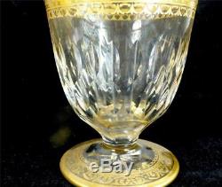 St Saint Louis Crystal Stella Gold Handled Wine Decanter