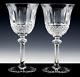 St Saint Louis France Crystal 7-1/8 TOMMY WATER WINE GOBLETS GLASSES Set of 2