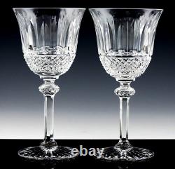 St Saint Louis France Crystal 7-1/8 TOMMY WATER WINE GOBLETS GLASSES Set of 2