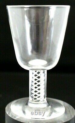 Steuben 8011 Crystal Wine Glass Air Twist Stem Plain Have Eight
