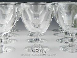 Steuben Crystal 5-1/4 WINE WATER GOBLETS GLASSES #6268 Set of 14 with Pouch Bags