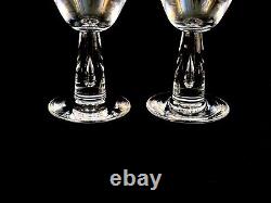 Steuben Crystal 7980 Teardrop Air Bubble Wine Glasses Set of 7