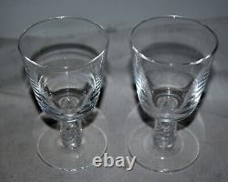 Steuben Crystal Air Twist Wine Goblets Glasses Designed By George Thompson