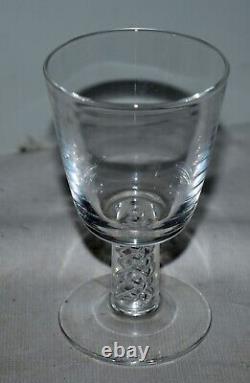 Steuben Crystal Air Twist Wine Goblets Glasses Designed By George Thompson