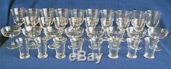 Steuben Crystal Glasses Service for 8 10 Water, 8 Champagne, 8 Wine, 8 Cordial