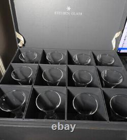 Steuben Crystal Teardrop 7737 White Wine Glasses, Set of 12, in Original Box
