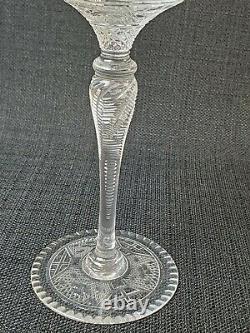 Stevens & Williams Chinoiserie Blown & Cut Crystal Willow Pattern Stem/Glass