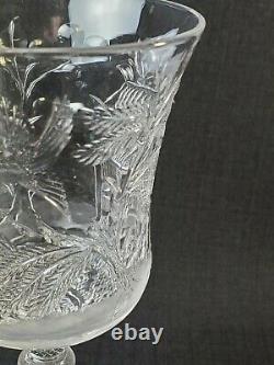 Stevens & Williams Chinoiserie Blown & Cut Crystal Willow Pattern Stem/Glass