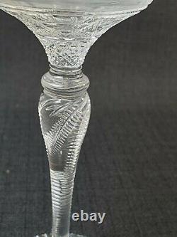 Stevens & Williams Chinoiserie Blown & Cut Crystal Willow Pattern Stem/Glass