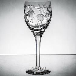 Stuart Crystal Cascade Fuchsia 8 Wine Glasses h 19 cm Signed 1sts Made England