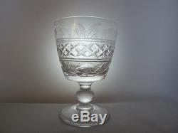 Stuart Crystal Imperial Cut Water/Wine Glasses x6, h11,5cm, NOT signed