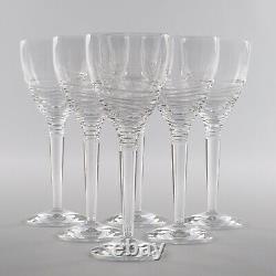 Stuart Crystal Strata By Jasper Conran 6 X Tall Wine Glasses 8.25 Inches