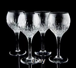 Stuart Manhattan Claret Wine Glasses Set of 4 Elegant Vintage Crystal Stemware