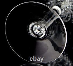 Stuart Manhattan Claret Wine Glasses Set of 4 Elegant Vintage Crystal Stemware