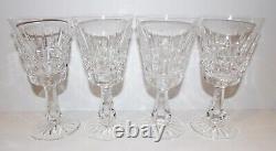 Stunning Set Of 4 Signed Waterford Crystal Kylemore 5 7/8 Claret Wine Glasses