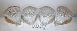 Stunning Set Of 4 Signed Waterford Crystal Kylemore 5 7/8 Claret Wine Glasses