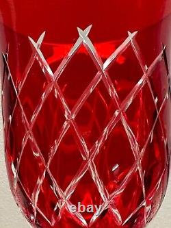 Stunning Set of 4 Vintage Red Crystal Wine / GA Cristal gioielli da tavola