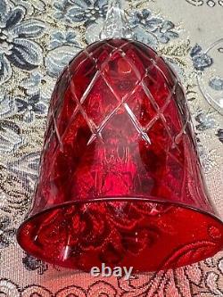 Stunning Set of 4 Vintage Red Crystal Wine / GA Cristal gioielli da tavola