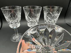 Stunning Set of 4 WATERFORD CRYSTAL Ashling(Cut) Water Goblets/Wine Glasses MINT