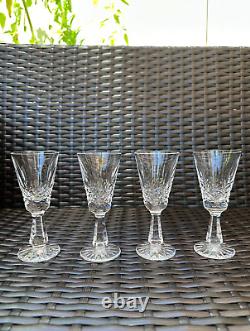 Stunning Set of 4 WATERFORD CRYSTAL Kenmare (Cut) White Wine Glasses MINT