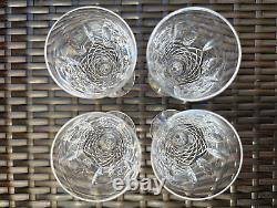 Stunning Set of 4 WATERFORD CRYSTAL Kenmare (Cut) White Wine Glasses MINT