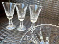 Stunning Set of 4 WATERFORD CRYSTAL Kenmare (Cut) White Wine Glasses MINT