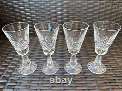 Stunning Set of 4 WATERFORD CRYSTAL Kenmare (Cut) White Wine Glasses MINT