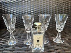 Stunning Set of 4 WATERFORD CRYSTAL Kenmare (Cut) White Wine Glasses MINT