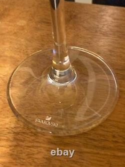 Stunning SwarovskiSet 2 Jewel Encrusted Crystal Crystalline Wine GlassesNEW