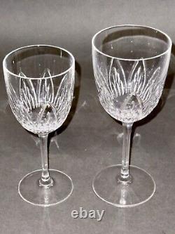 Stunning Vintage 2 of Ballylee Waterford Ireland Crystal Goblet Wine Glasses