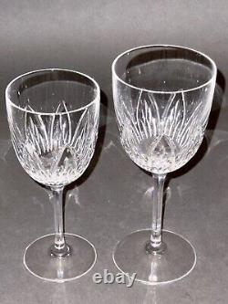 Stunning Vintage 2 of Ballylee Waterford Ireland Crystal Goblet Wine Glasses