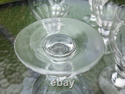 Stunning Vintage Antique lead cut crystal wine water goblets glass x 6 glasses