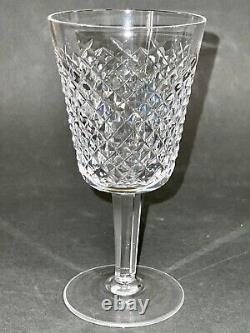 Stunning Vintage Set of 9 Diamond Pattern Alana Waterford Crystal Goblet