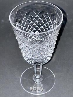 Stunning Vintage Set of 9 Diamond Pattern Alana Waterford Crystal Goblet