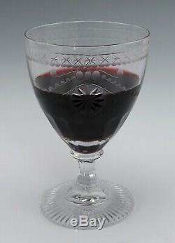 Superb Pair Signed William Yeoward Pearl Crystal Wine Glasses