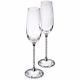 Swarovski Crystal Crystaline Toasting Champagne Flutes Wine Glass Stems Set Mib