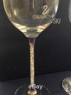Swarovski Crystal Crystalline Stemware Red Wine Glasses Boxed New