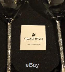 Swarovski Crystal Set Of 2 Red Wine Glasses