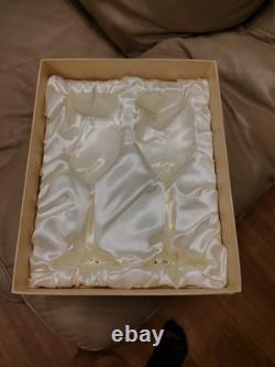 Swarovski Crystal Wine Glasses With Hand Painted Enamel Jeweled Stems