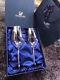 Swarovski Crystal Wine Set Bottle 2 Glass