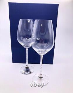 Swarovski Crystalline Red Wine Glasses Mib #626624