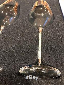 Swarovski Crystalline Red Wine Glasses Set Of 2, Party Wedding Crystal 1095948