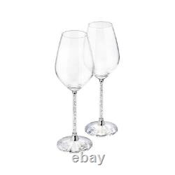 Swarovski Crystalline Red Wine Glasses, Set of 2, Clear, Box Slightly Torn