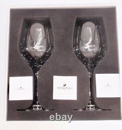 Swarovski Crystalline Set of Two 8 3/4 White Wine NIB Free Shipping