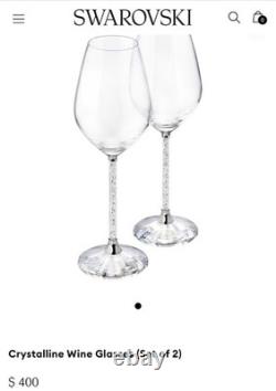 Swarovski Crystalline Wine Glasses Designed By Steven Weinburg Set Of 2