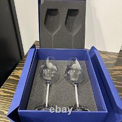 Swarovski Stemware White Wine Glasses Crystalline 1095947 New in Box Very Rare