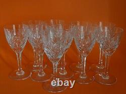 TEN PORT WINE GLASSES CRYSTAL SAINT LOUIS CHANTILLY height 51/2